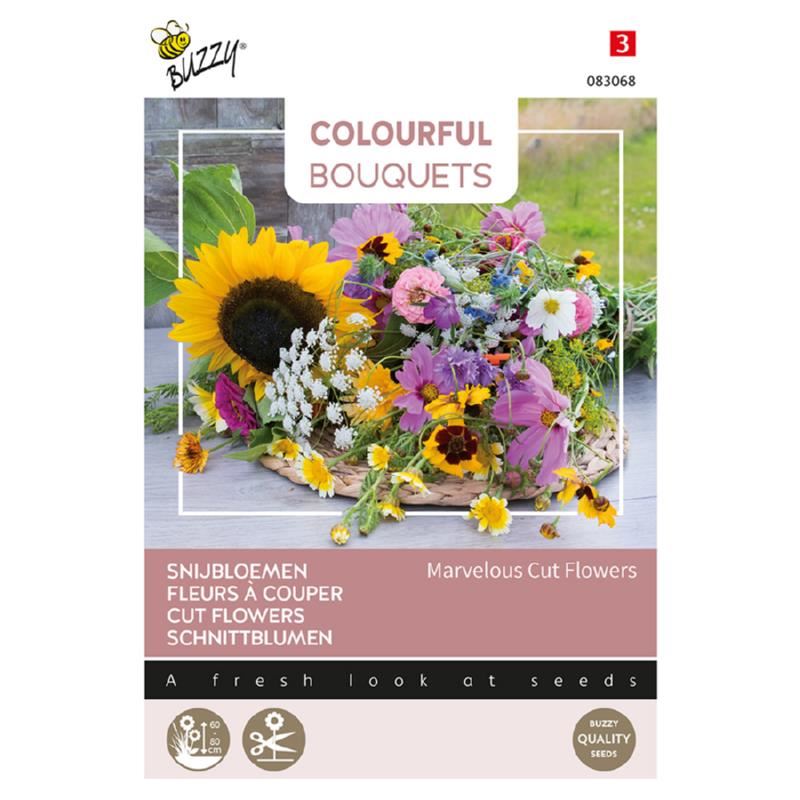 Buzzy Colourful Bouquets - Marvelous Cutflowers - Snijbloemen mengsel afbeelding