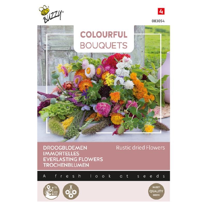 Buzzy Colourful Bouquets - Rustic dried flowers - Droogbloemen mengsel afbeelding