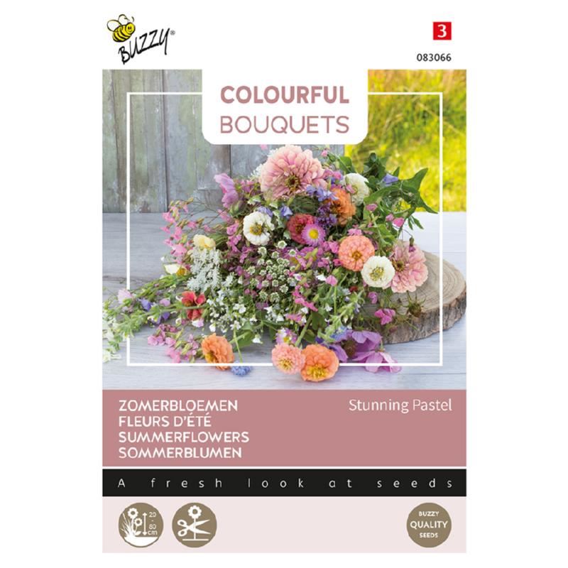 Buzzy Colourful Bouquets - Stunning Pastel - Pastelkleurig bloemenmengsel afbeelding