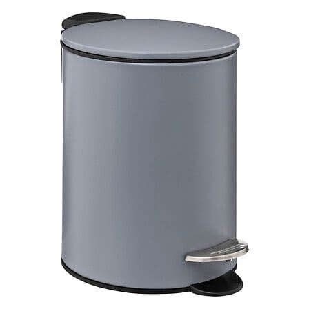 Kiezelgrijze Softclose Pedaalemmer - 3L Capaciteit afbeelding