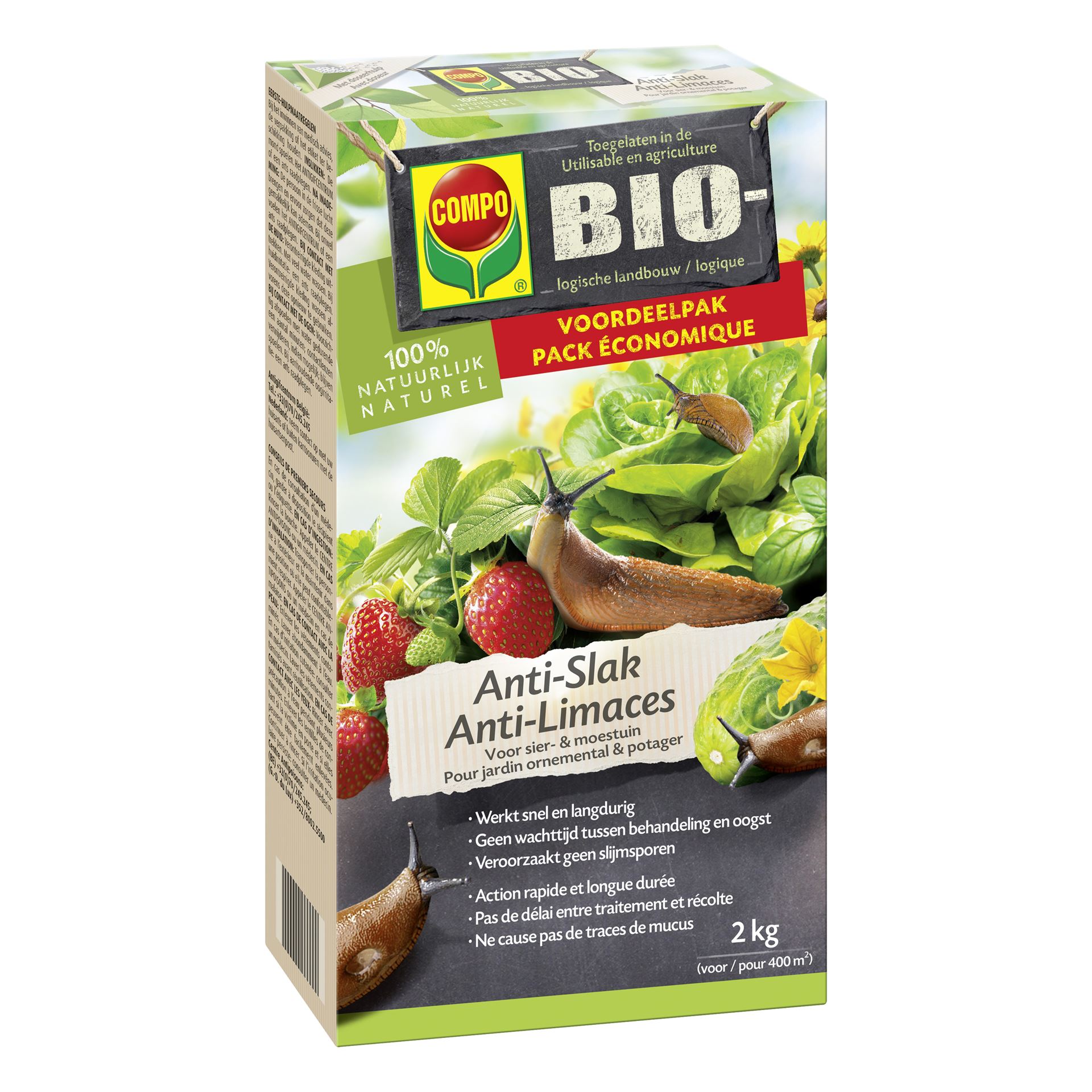 Compo Anti-Slak Bio - Slakkenkorrels - 2kg