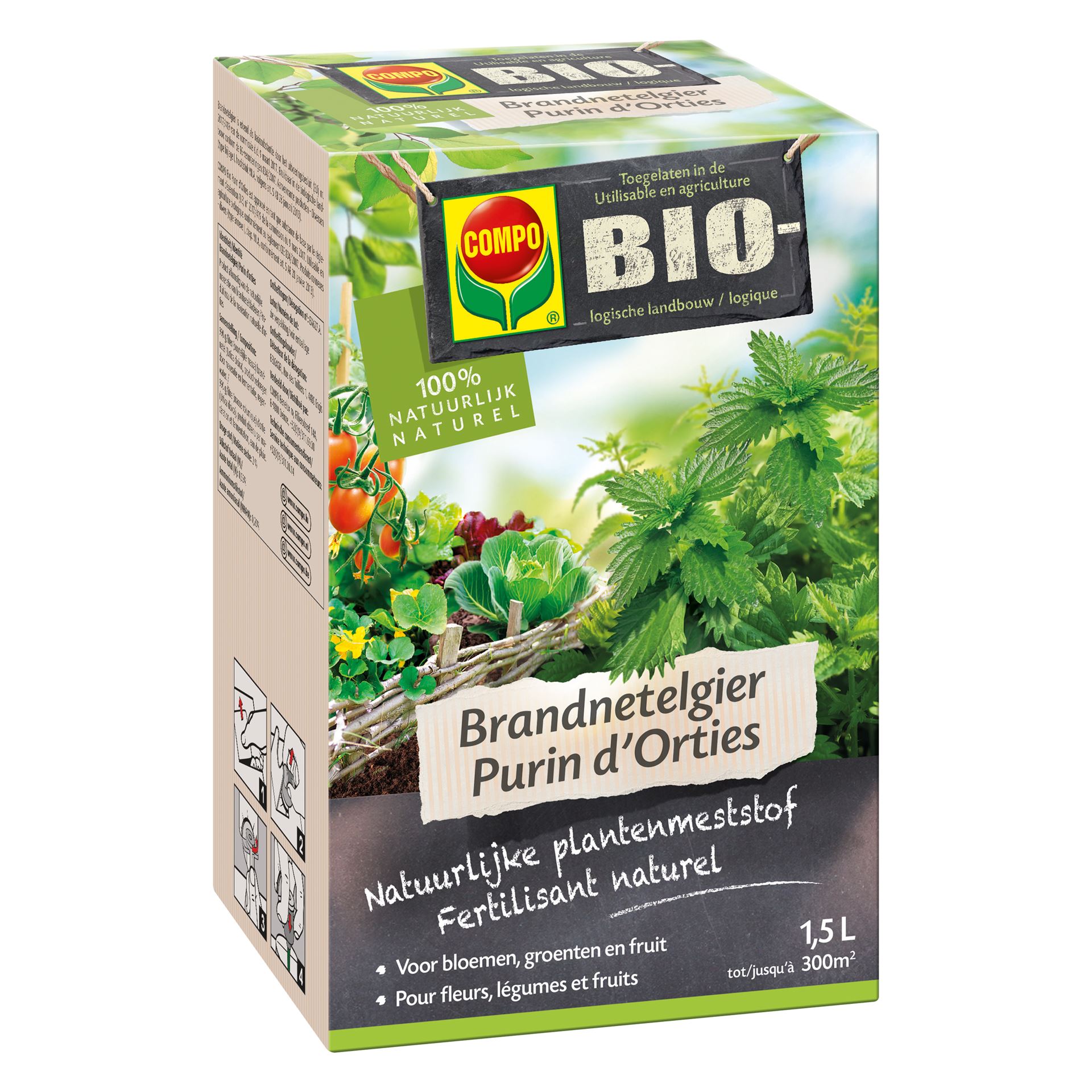 Compo Brandnetelgier - 1,5l - Bio
