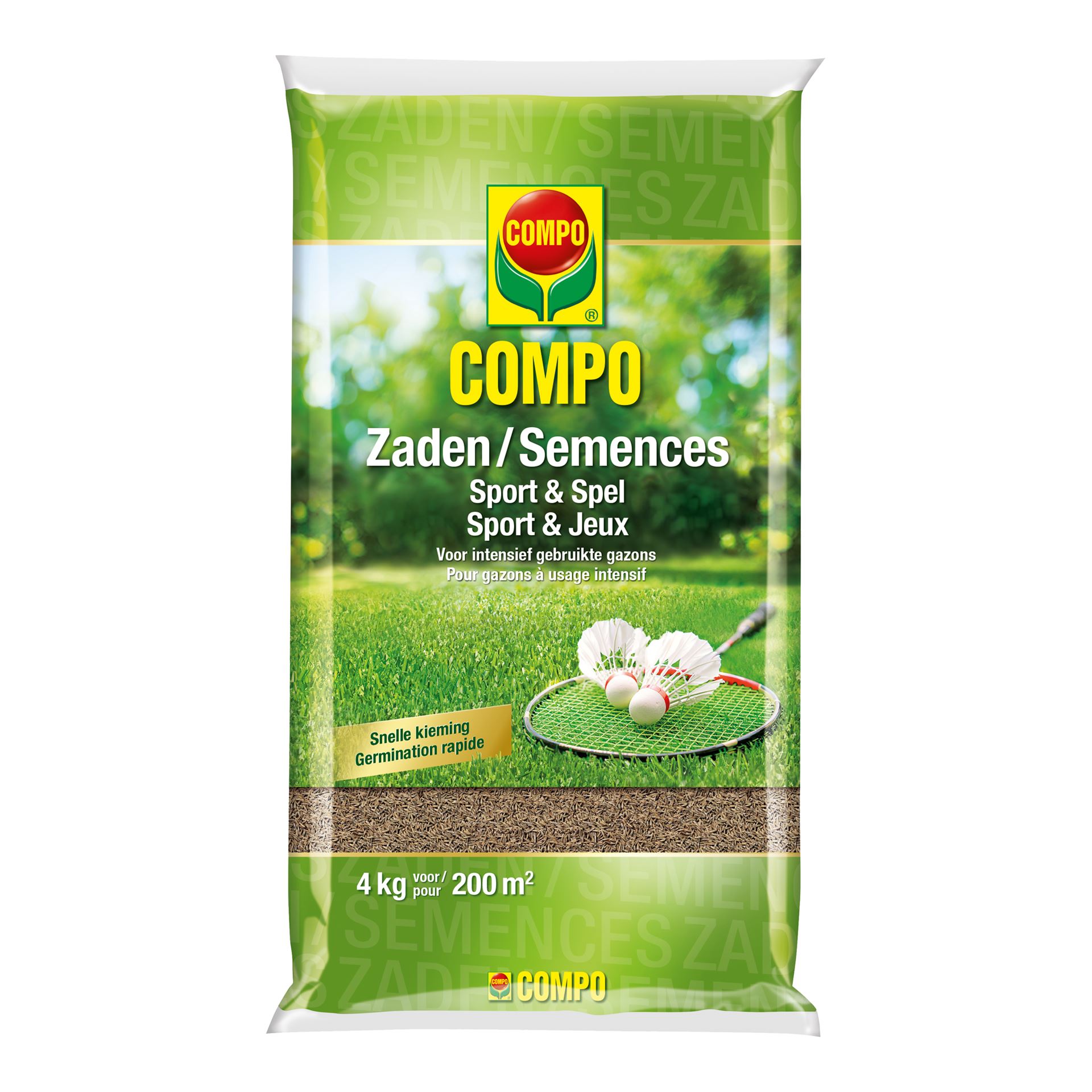 Compo graszaad 4kg voor 200m² - sport & spel - promo