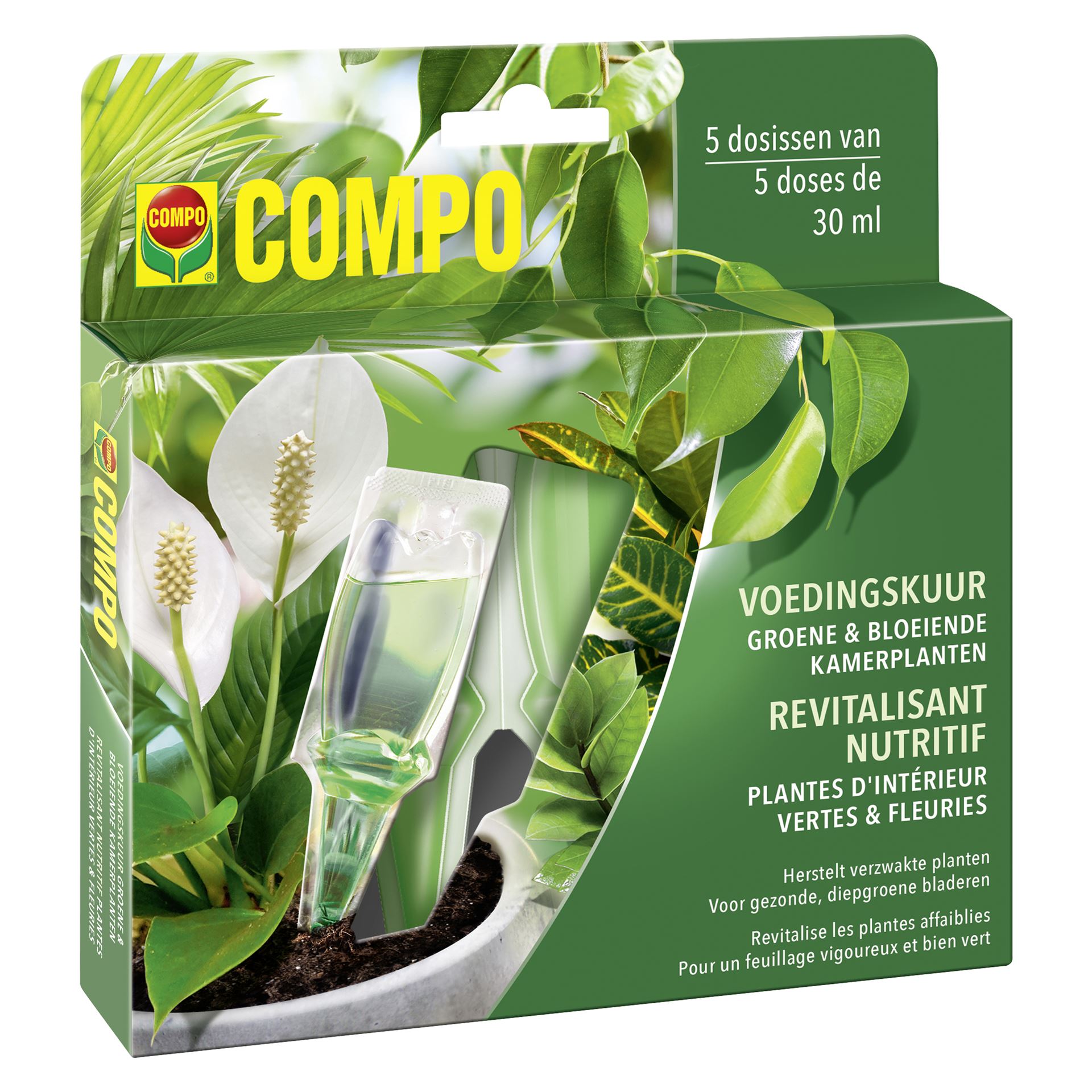 Compo meststof voor kamerplanten - herstelkuur - 150ml (5x30ml)
