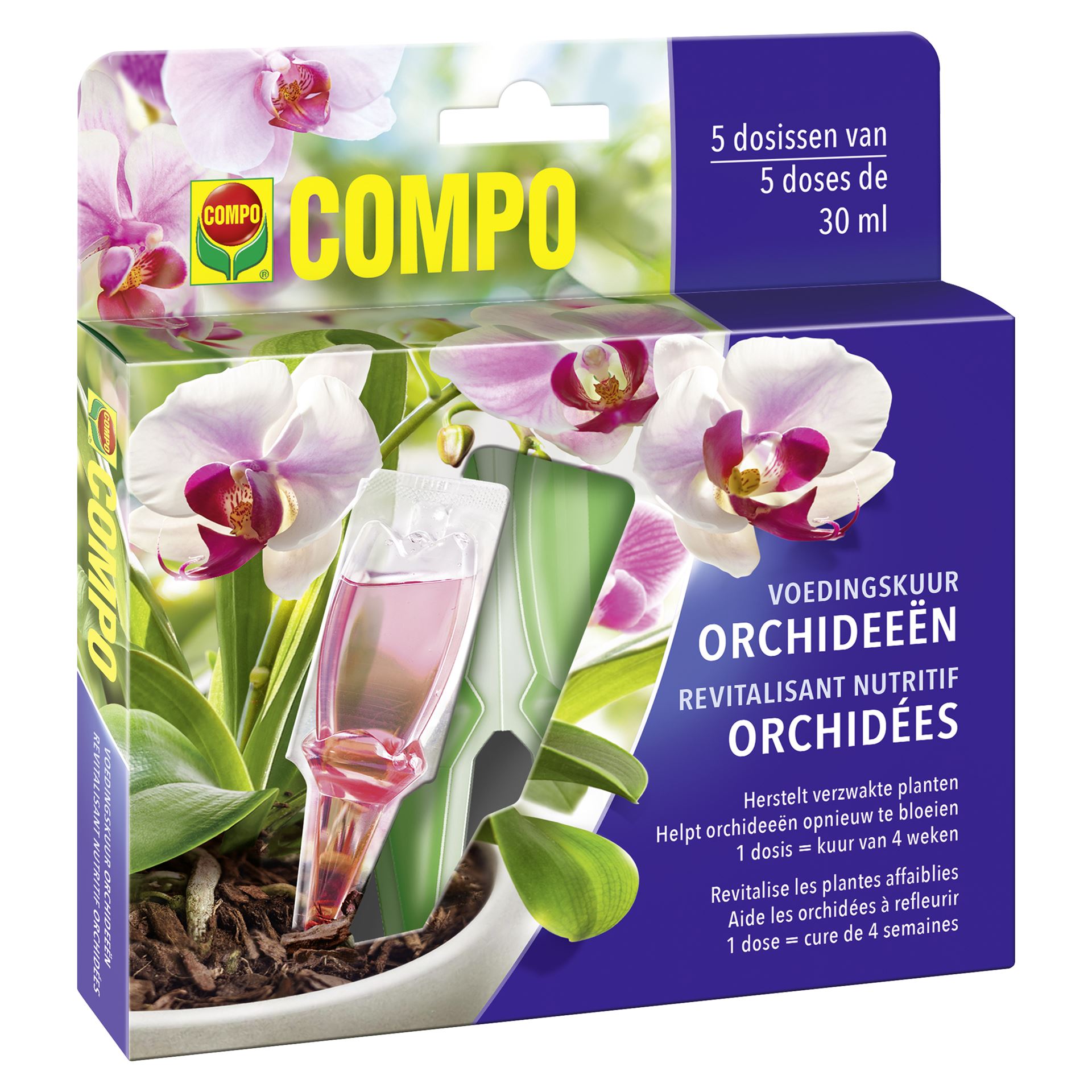 Compo meststof voor orchideeën - herstelkuur - 150ml (5x30ml)