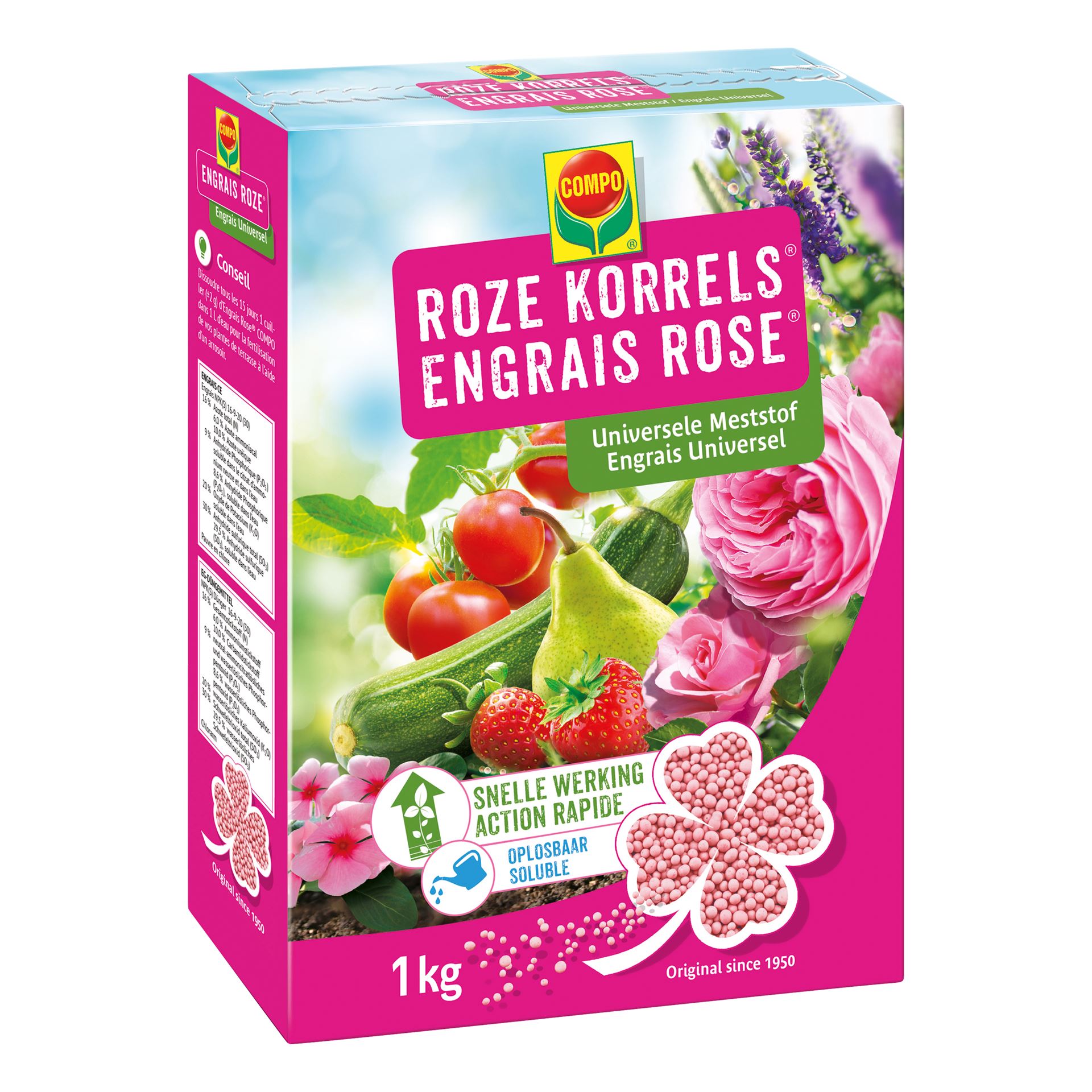 Compo universele meststof - roze korrels - 1 kg