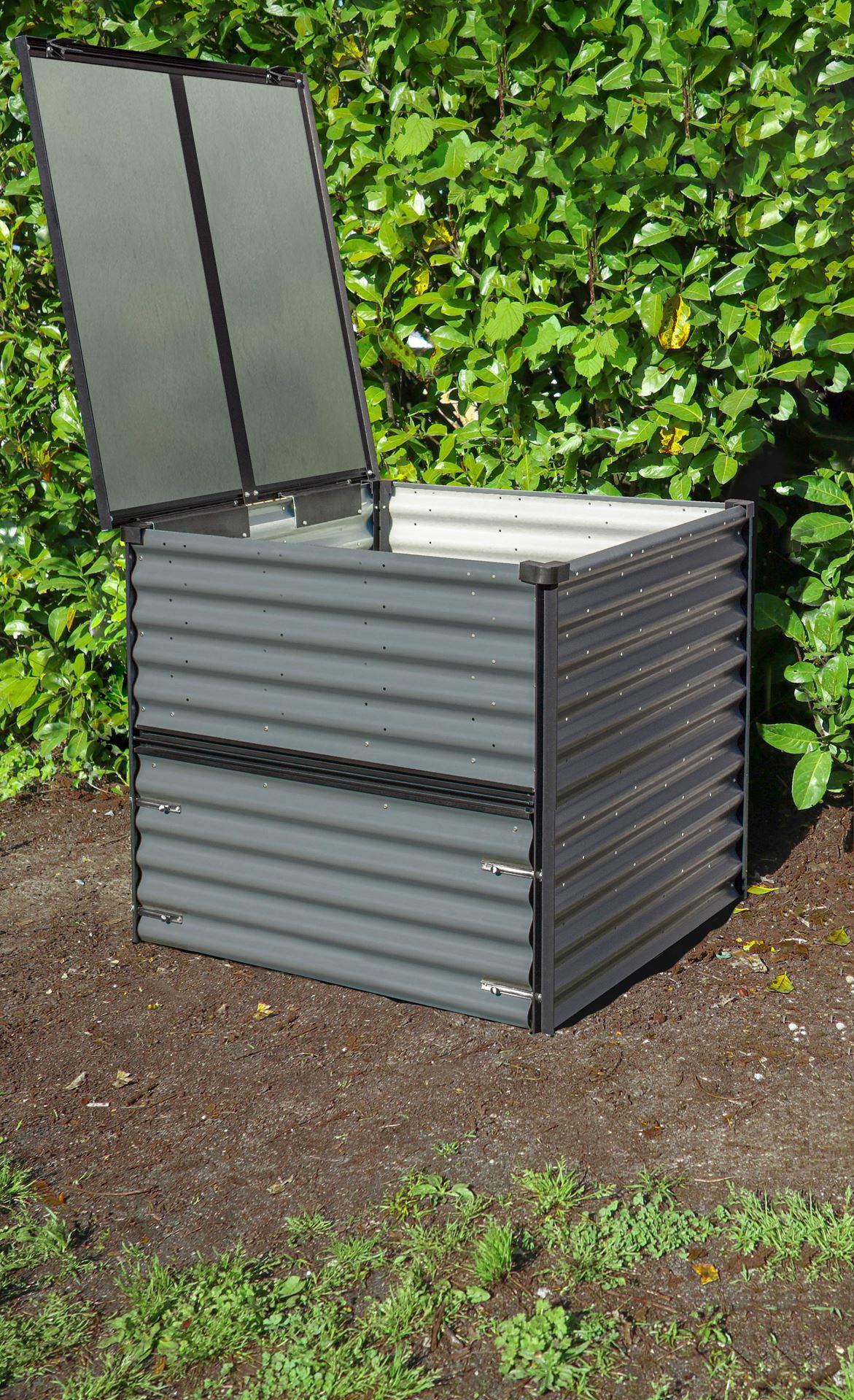 Vitavia Composteerder Tami - Graniet/Zwart - L99 x 99 x H87,2 cm afbeelding