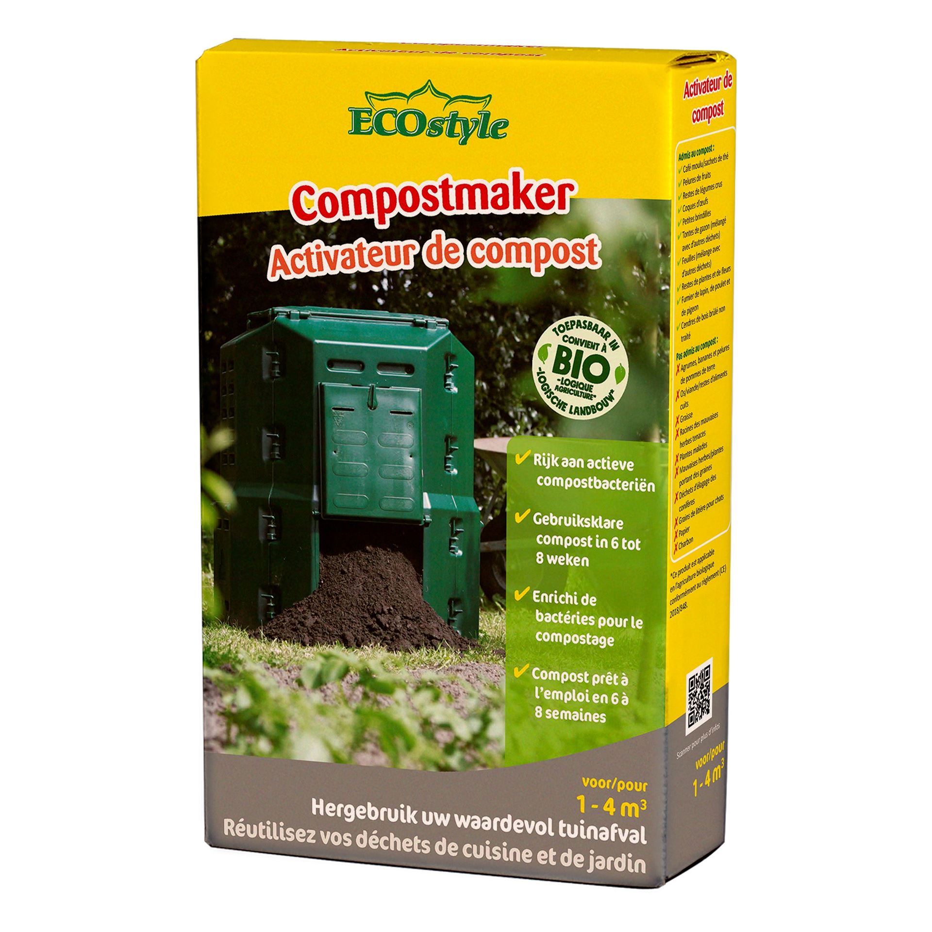 Ecostyle Compostmaker 800g - Voor ca. 1-4m³ - Bio