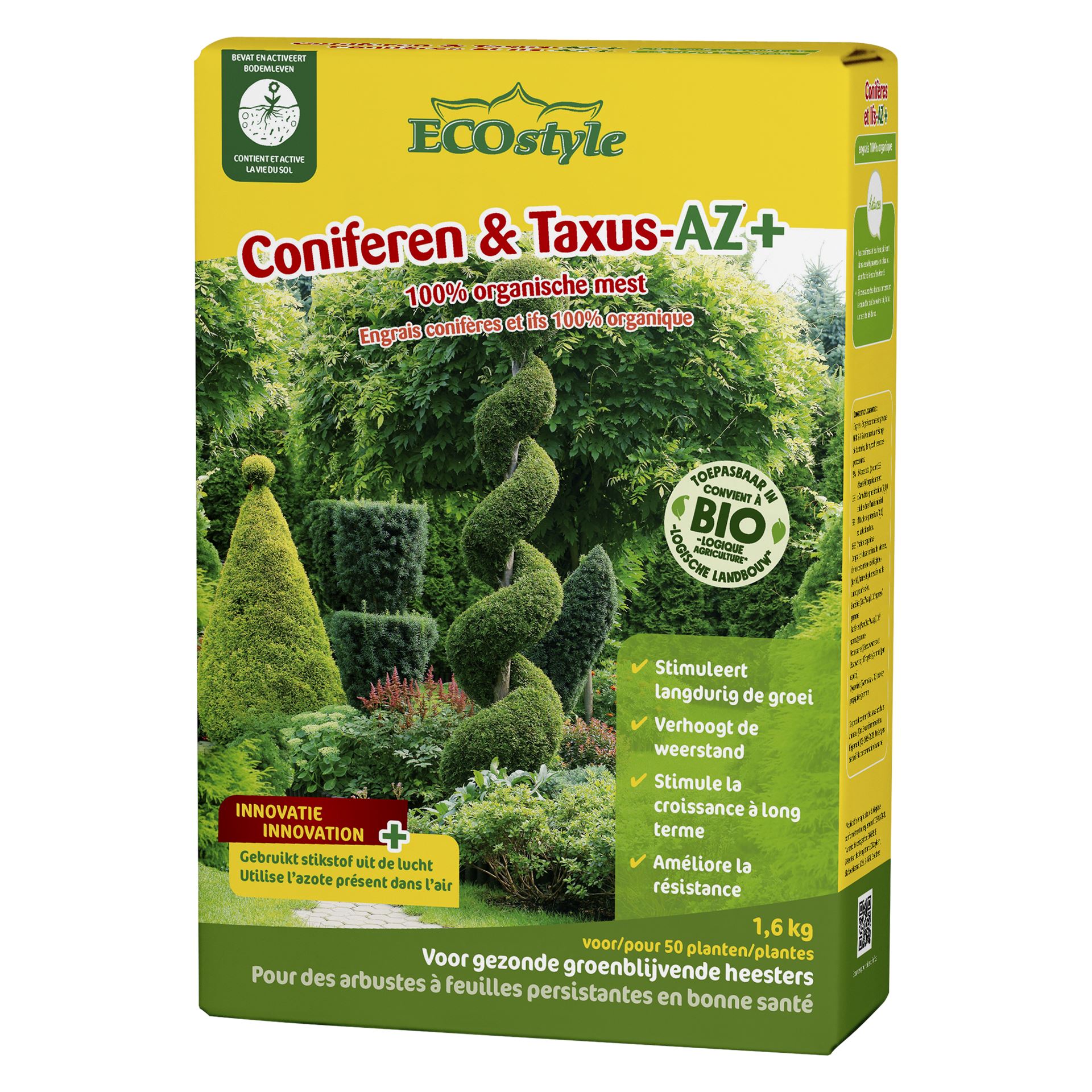 Ecostyle meststof voor coniferen&taxus- 1.6 kg - bio afbeelding
