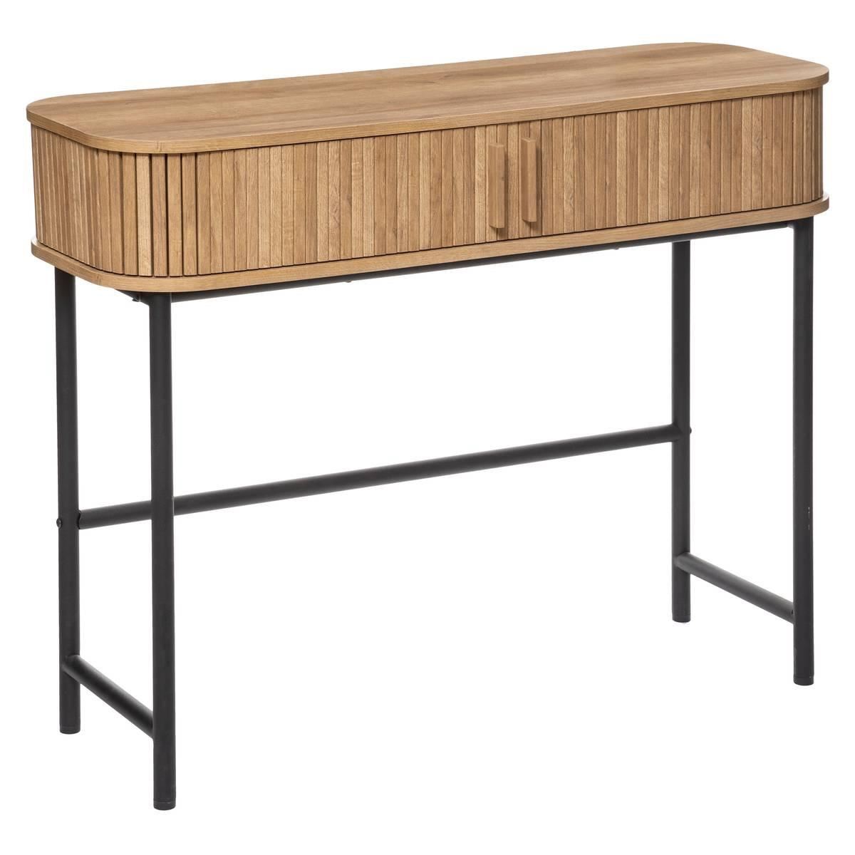 Atmosphera Colva Dressoir - 2 Schuifdeuren - Houtlook - 100 x 35 x 80,5 cm