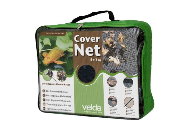 Velda Cover Net 4 x 3 m - fijnmazig vijverafdeknet met pennen voor meerjarig gebruik afbeelding