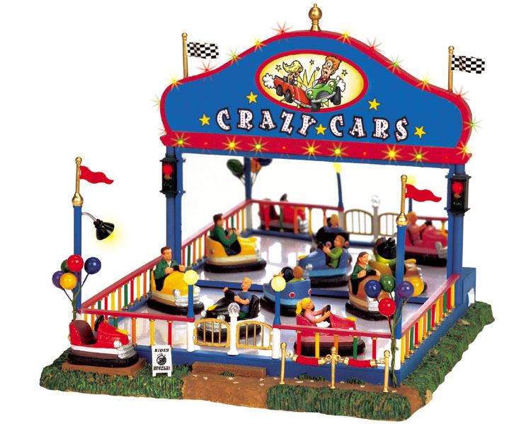 Lemax - 'Crazy Cars' - Verlichte Sights & Sounds met animatie & muziek - Inclusief adapter
