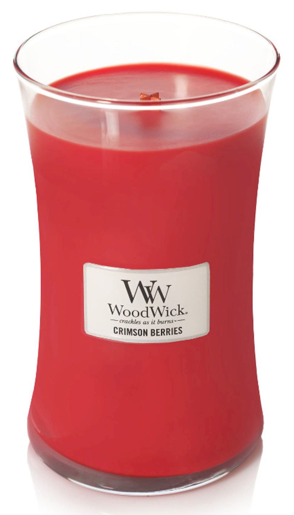 WoodWick geurkaars - Large Hourglass - Crimson Berries