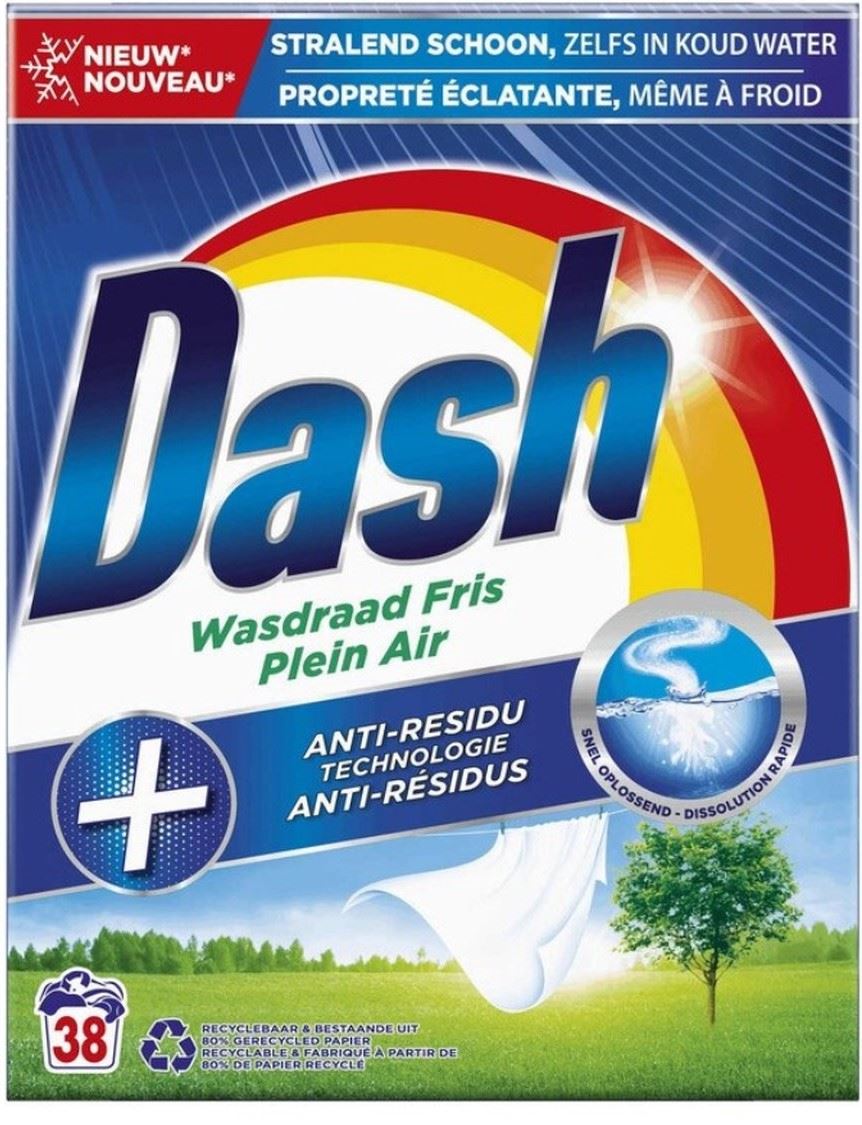Dash waspoeder wasdraadfris - 38 wasbeurten (2.47KG) afbeelding