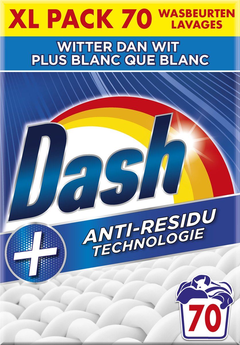 Dash Waspoeder Witter Dan Wit - 4,2 kg - 70 wasbeurten - Anti-residu technologie