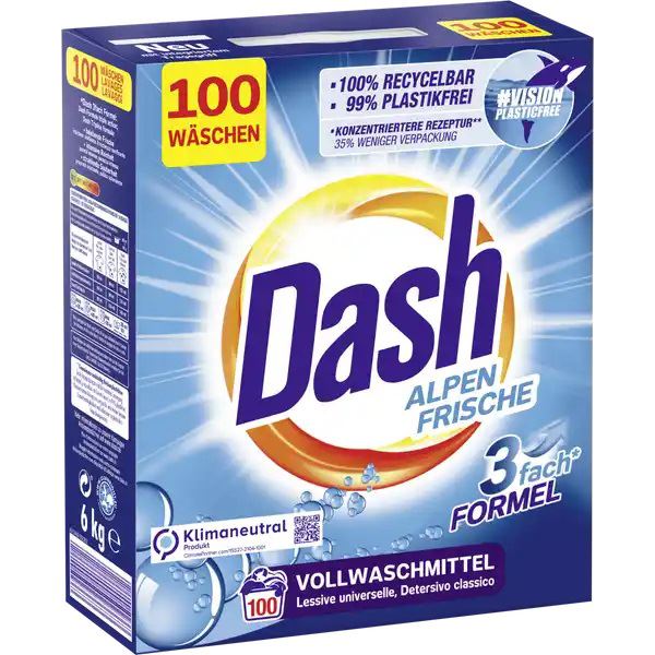 Dash waspoeder'Alpenfris'- 100 wasbeurten (6KG) afbeelding