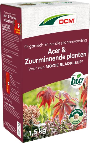 DCM Plantenvoeding Acer & Zuurminnende planten 1,5 KG - Voor het bemesten van acer en zuurminnende planten