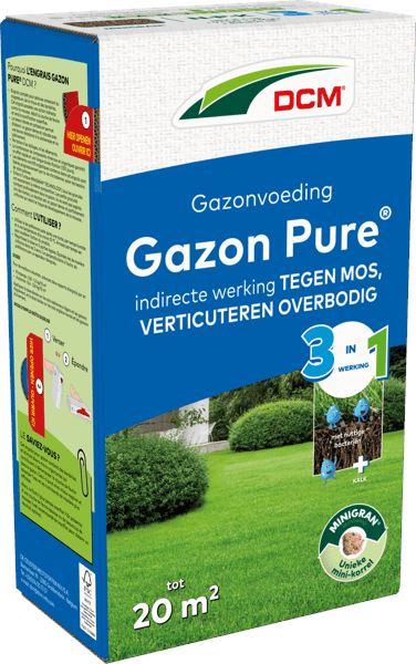 DCM Gazonvoeding Gazon Pure® 1,5 KG - Gazonvoeding met indirecte werking tegen mos en verticuteren overbodig