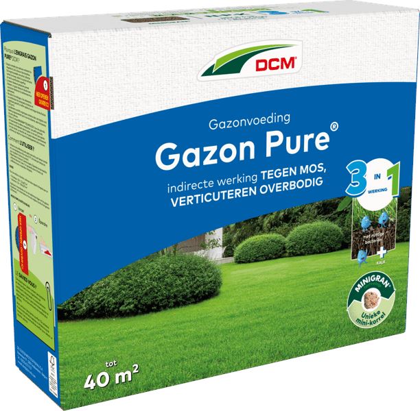 DCM Gazonvoeding Gazon Pure® 3 KG - Gazonvoeding met indirecte werking tegen mos en verticuteren overbodig