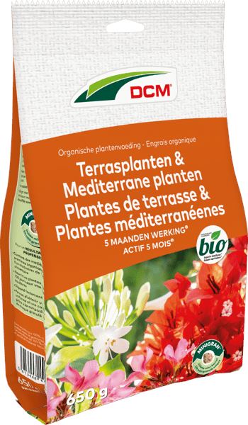 DCM Plantenvoeding Terrasplanten & Mediterrane Planten 0,65 KG - Meststof met extra lange werking