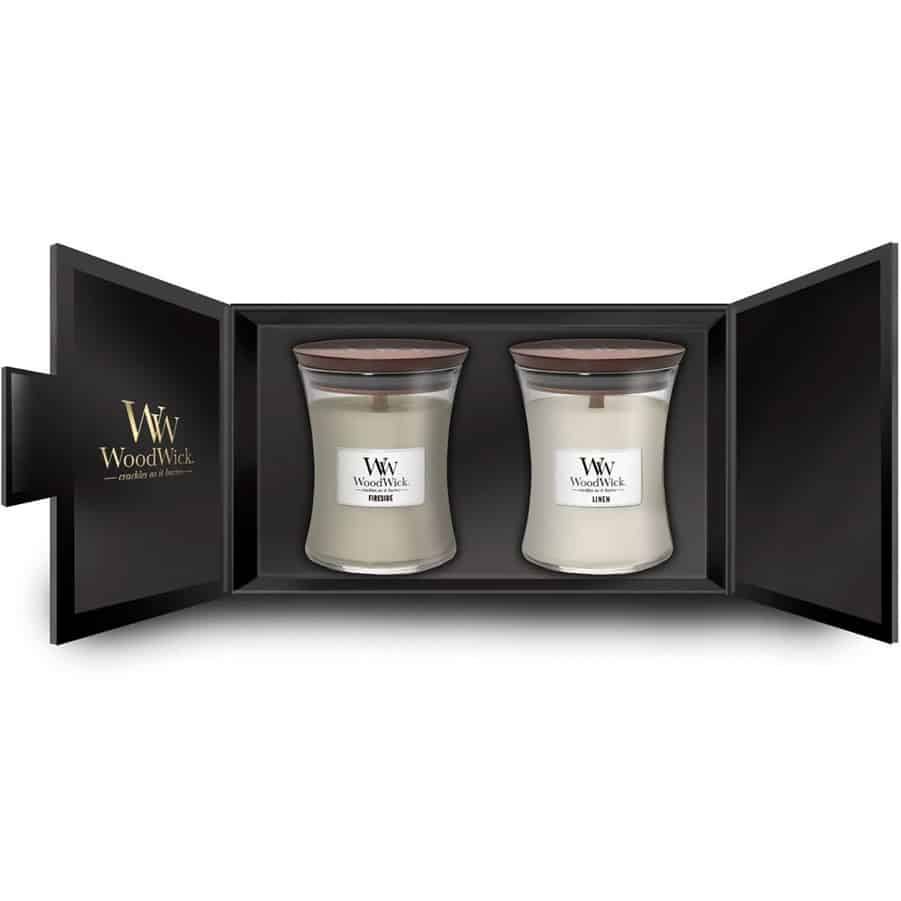 WoodWick geurkaars - Deluxe Giftset - Set van 2 medium candles