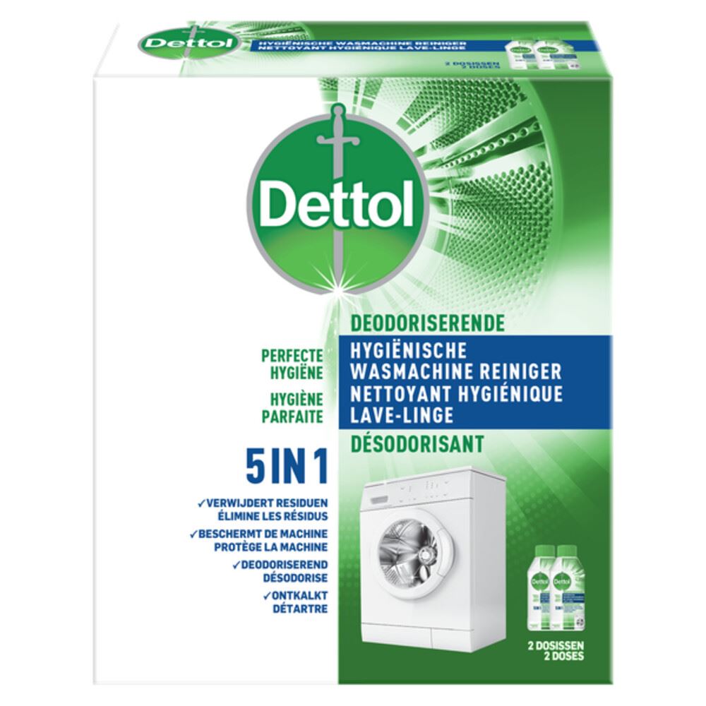 Dettol hygiënische wasmachine reiniger 2 x 250ML afbeelding