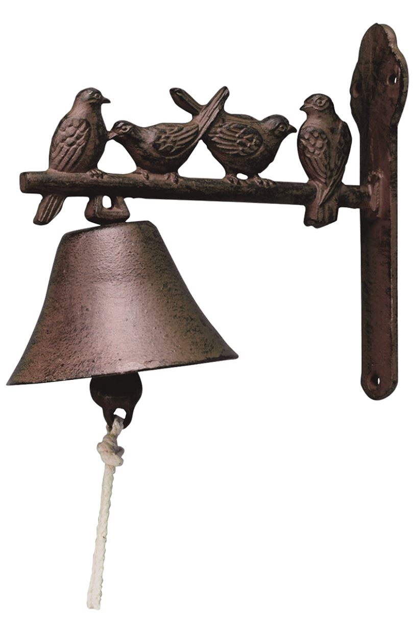 Esschert Design Gietijzeren deurbel met vogels afbeelding