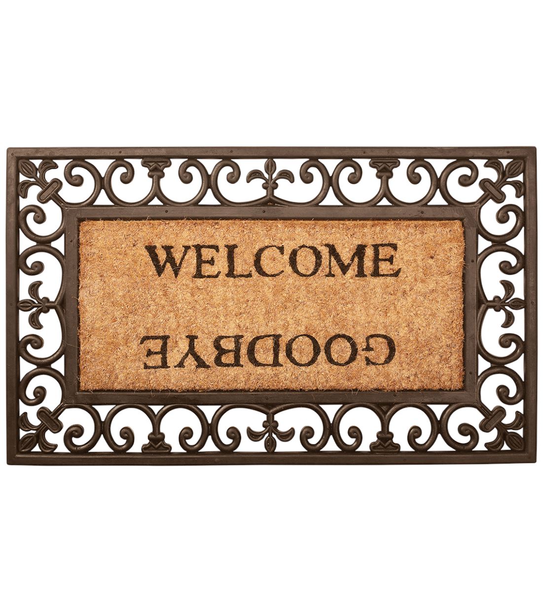 Esschert Design Deurmat Welcome&Goodbye uit rubber/kokos afbeelding