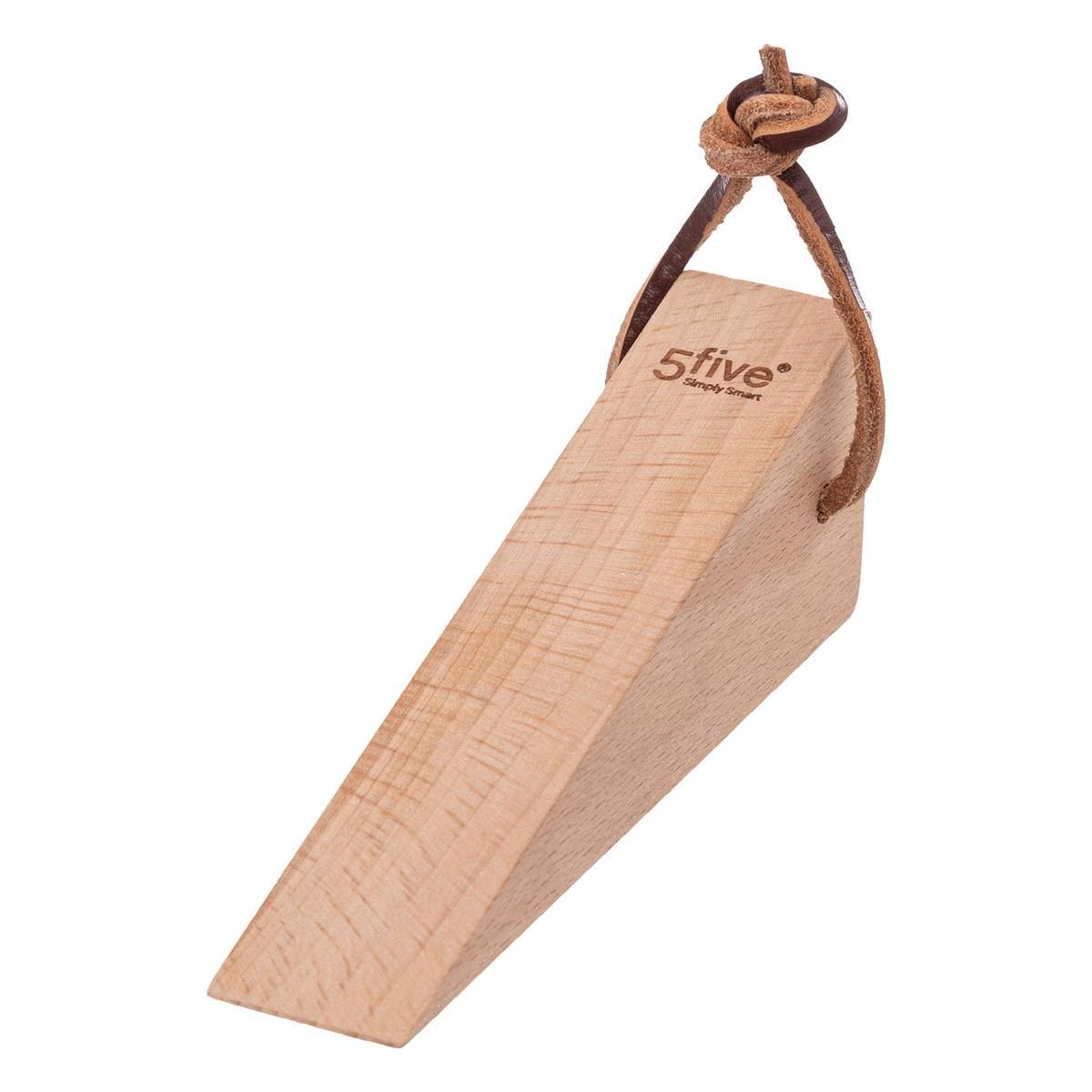 Houten Deurstopper - Beige - Leren maat: 2,5 x 3,5 cm afbeelding