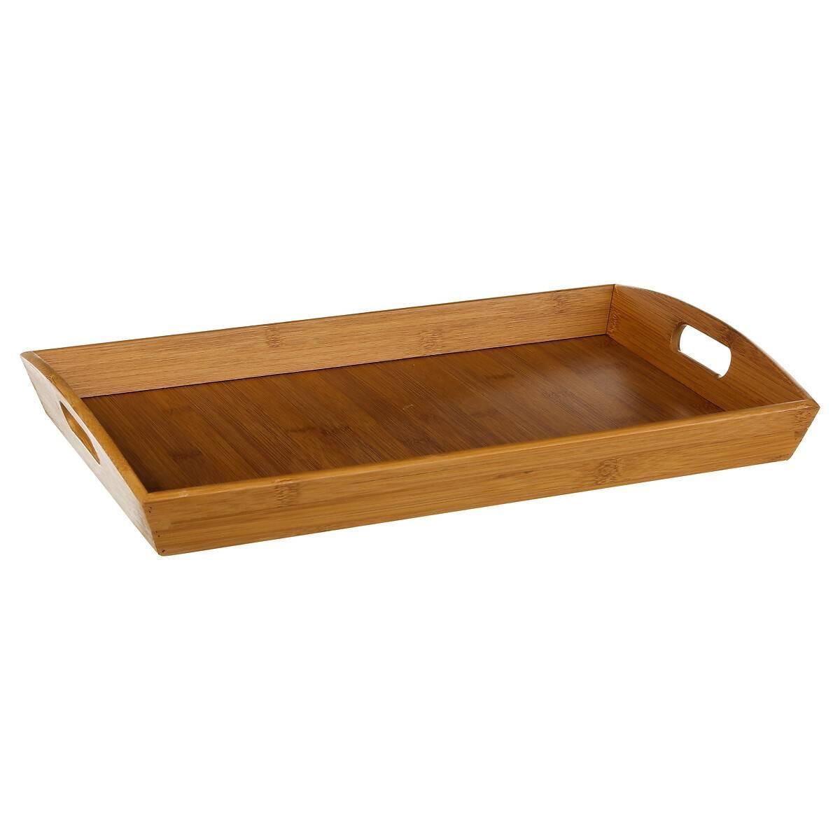 Secret de Gourmet bamboe dienblad - Met anti-slip - 44 x 29 x 5,3 cm