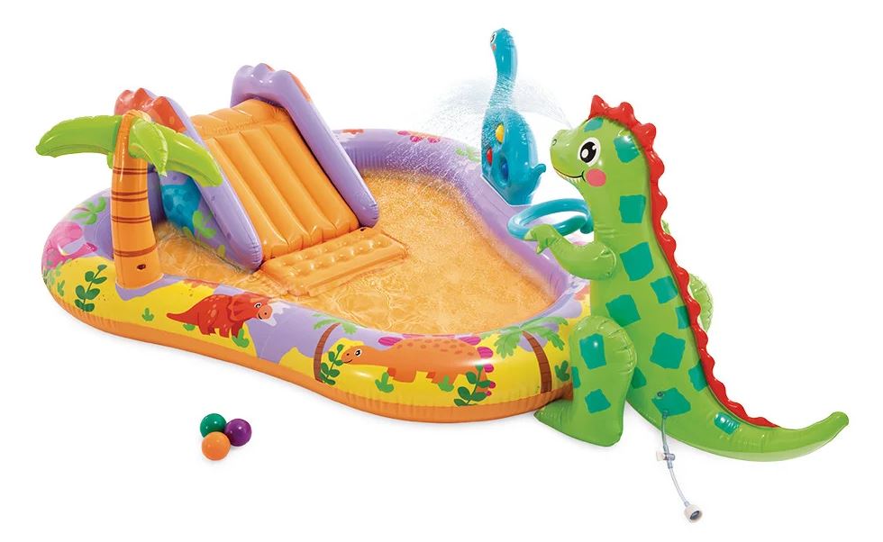 Intex Dino Park Opblaasbaar Speelzwembad - Speelzwembad - Dino thema - Met glijbaan afbeelding