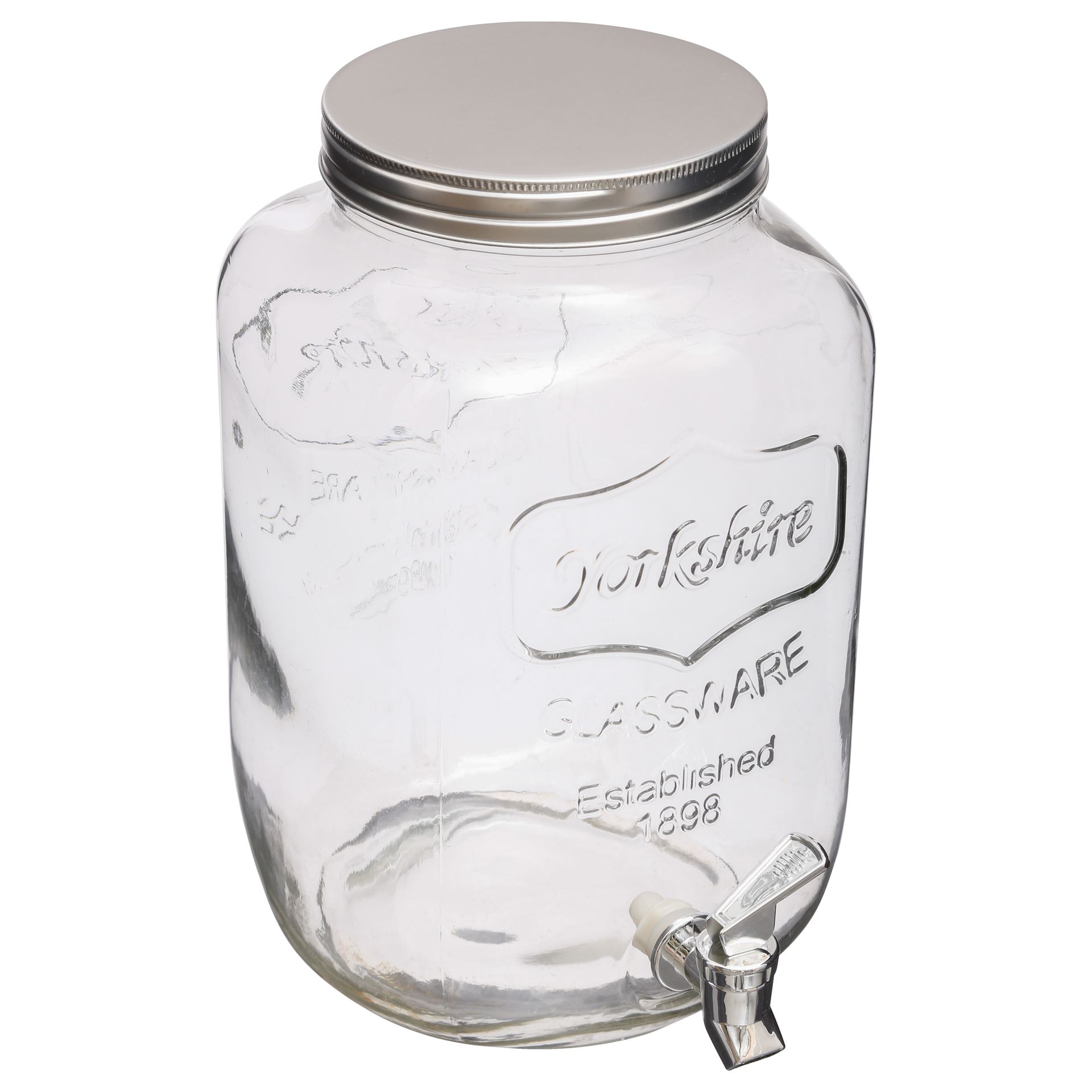 Secret de Gourmet glazen drank dispenser 8 liter - Met kraantje en schroefdeksel afbeelding