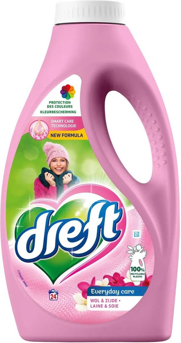 Dreft vloeibaar wasmiddel wol&zijde 1,32L - 24 wasbeurten -Geschikt voor wol, zijde en delicate stoffen afbeelding
