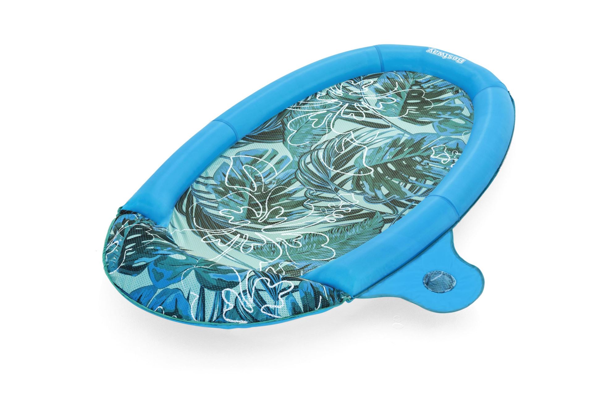 Bestway opblaasbare luchtmatras Flex‘n Fold Tropical - blauw - L171 x B94 cm afbeelding