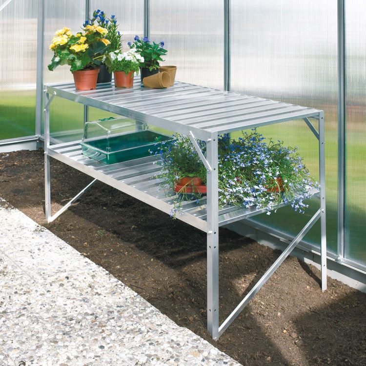 Vitavia kweektafel - Aluminium - 120cm x 50cm - 75cm hoog - 2 niveaus afbeelding