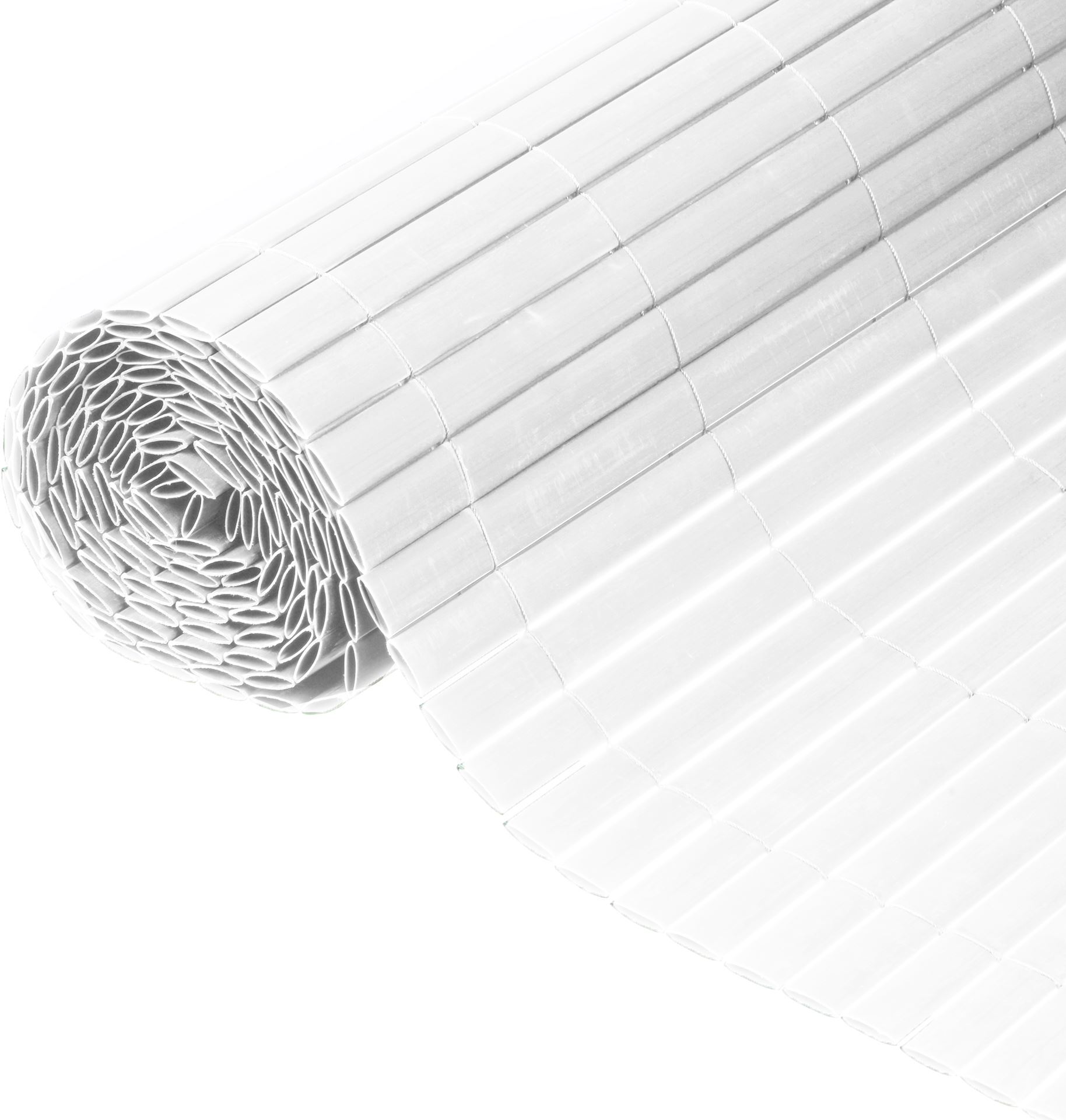 Nature Dubbelwandig tuinscherm PVC - 1500 g/m² - bevestigingsset - wit - 1,5x3 m afbeelding