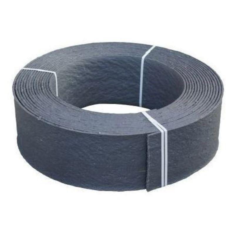Ecolat kunststof afboording - H: 14cm x L: 25m - grijs - rol afbeelding