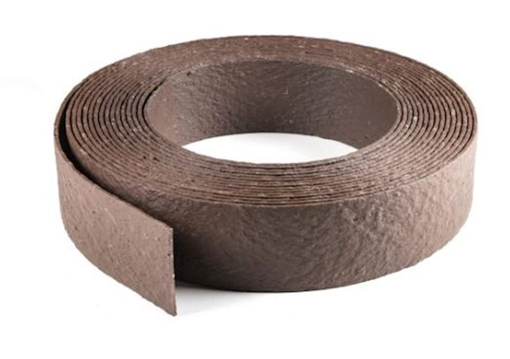 Ecolat kunststof afboording - H: 14cm x L: 25m - bruin - rol afbeelding