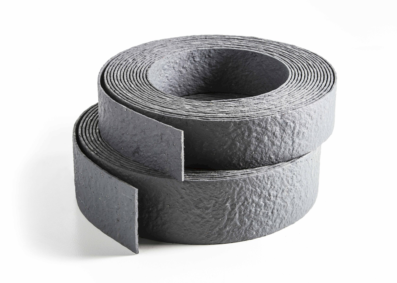 Ecolat kunststof afboording - H: 14cm x L: 10m - grijs - rol afbeelding