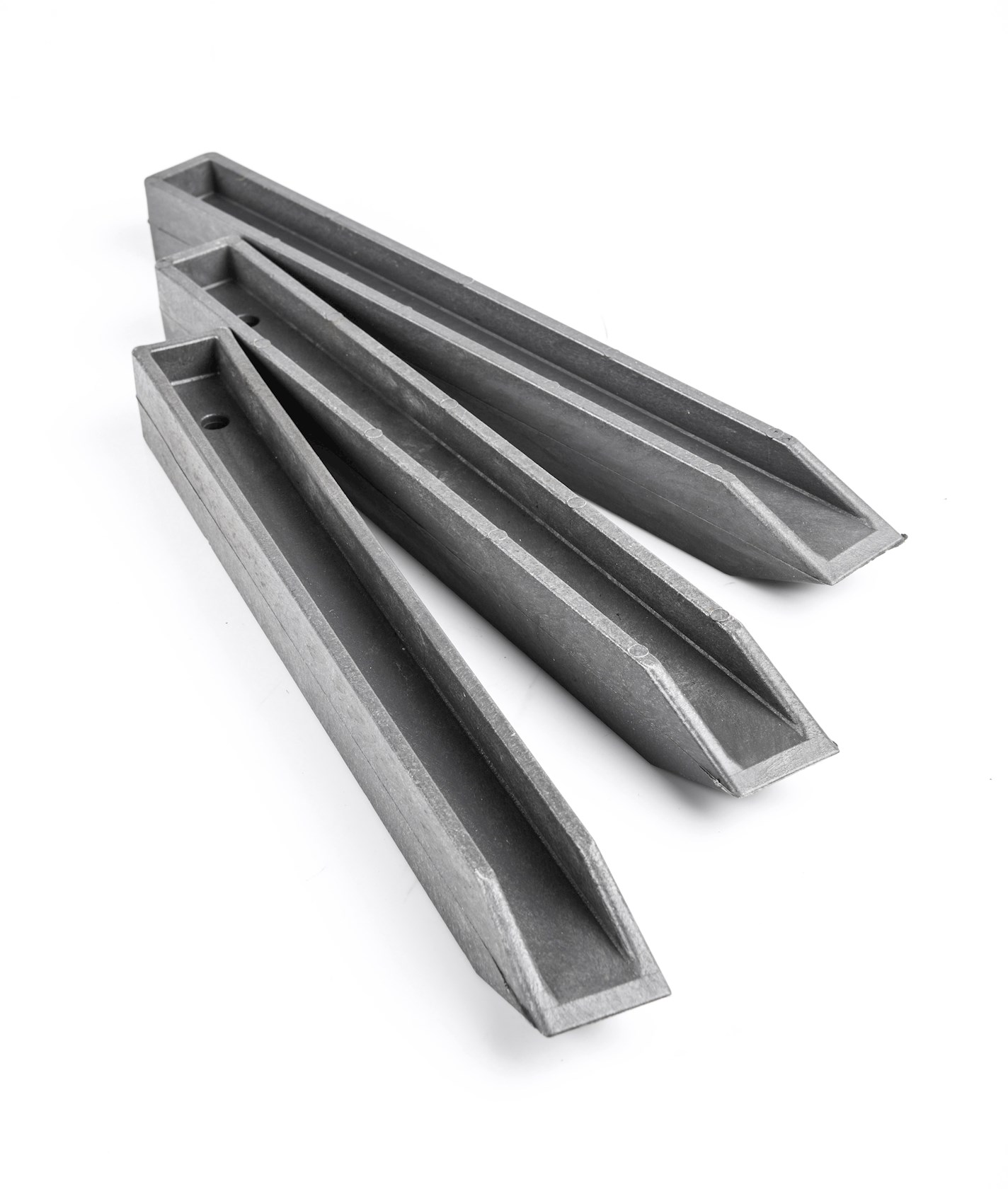 Ecopic kunststof afboording H-profiel - H: 38cm - set van 10 stuks - grijs afbeelding