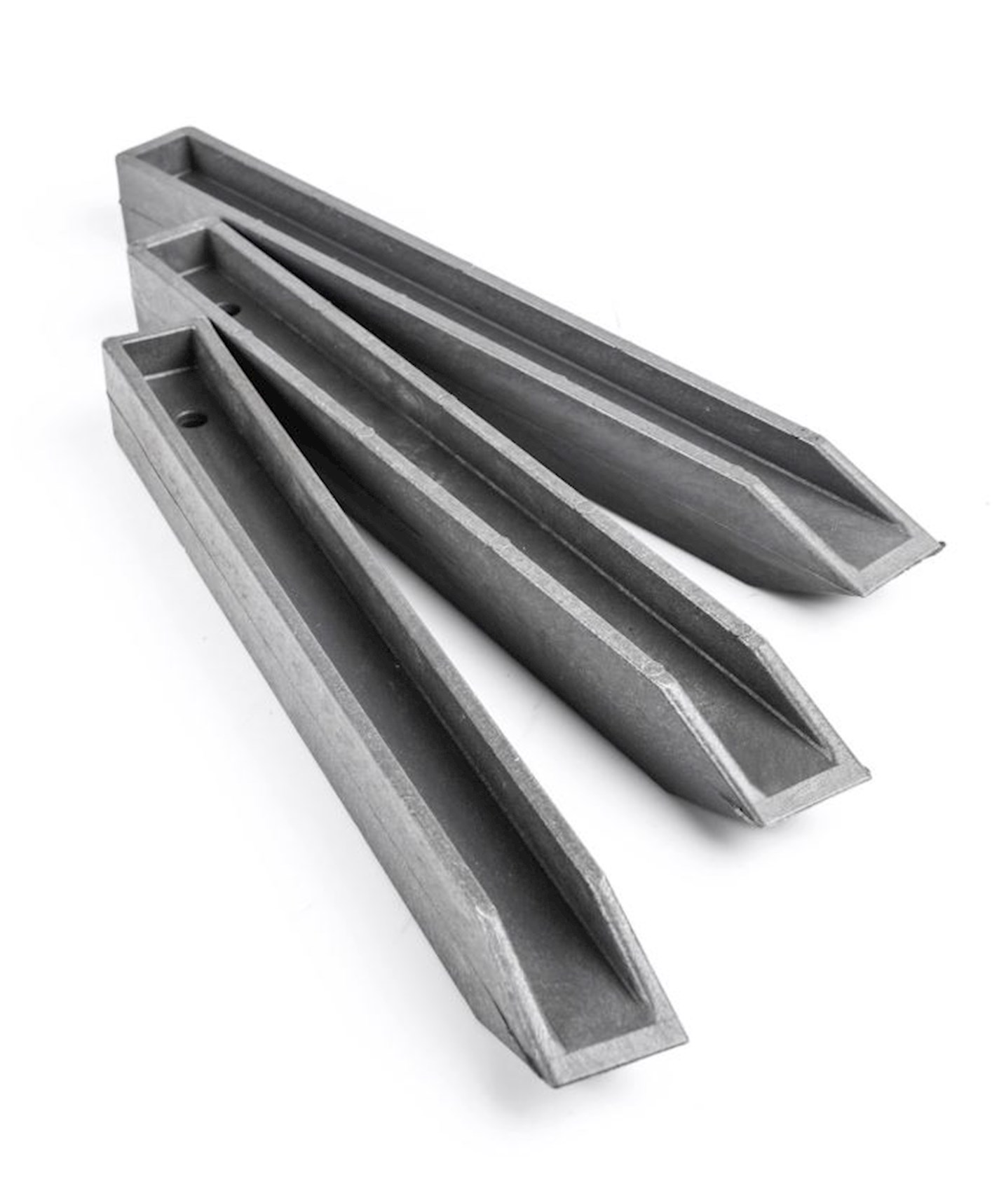 Ecopic kunststof afboording H-profiel - H: 58cm - set van 10 stuks - grijs afbeelding