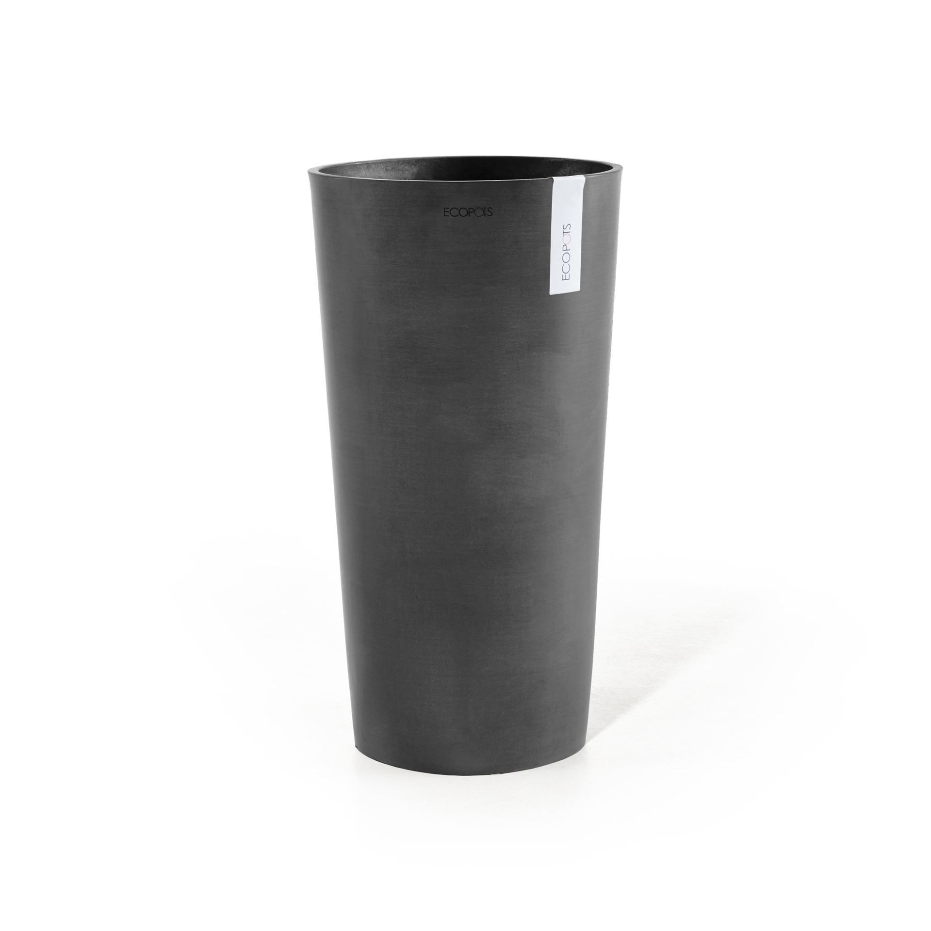 Ecopots bloempot Amsterdam Mid High 66 - Rond - Dark Grey - Diameter 34 x H66 cm