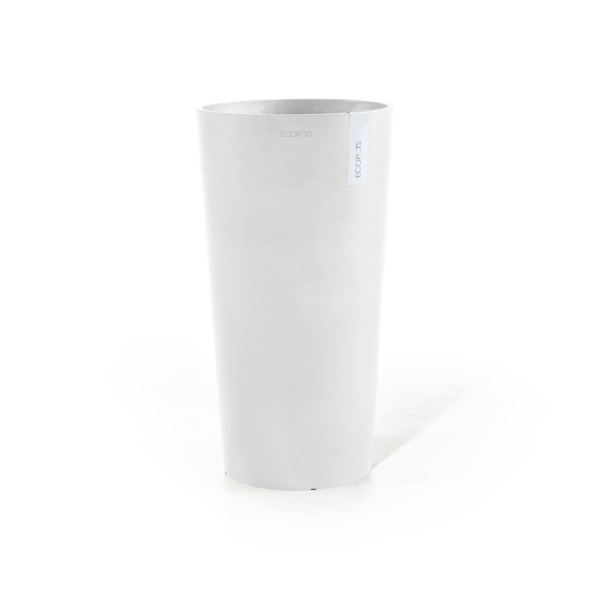 Ecopots bloempot Amsterdam High 76 - Rond - Pure White - Diameter 41,5 x H76,8 cm