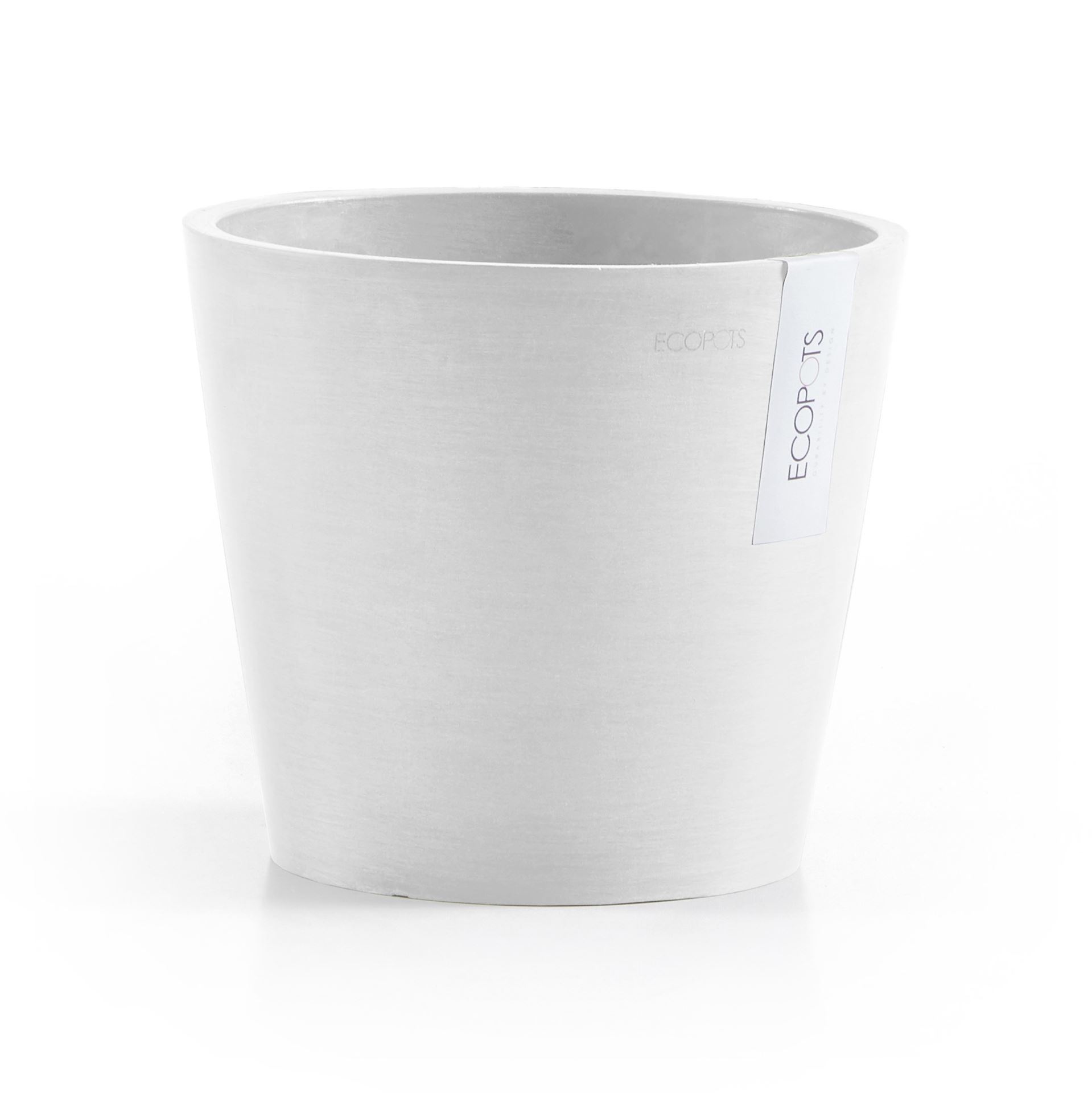 Ecopots bloempot Amsterdam 20 - Rond - Pure White - Diameter 20 x H17,1 cm