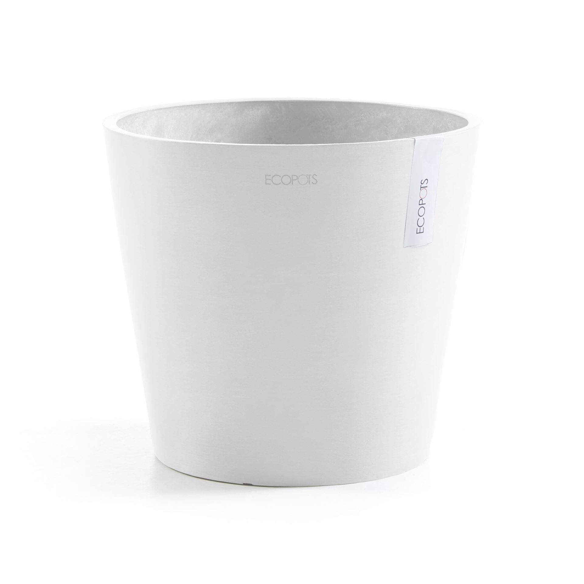 Ecopots bloempot Amsterdam 25 - Rond - Pure White - Diameter 25 x H22 cm