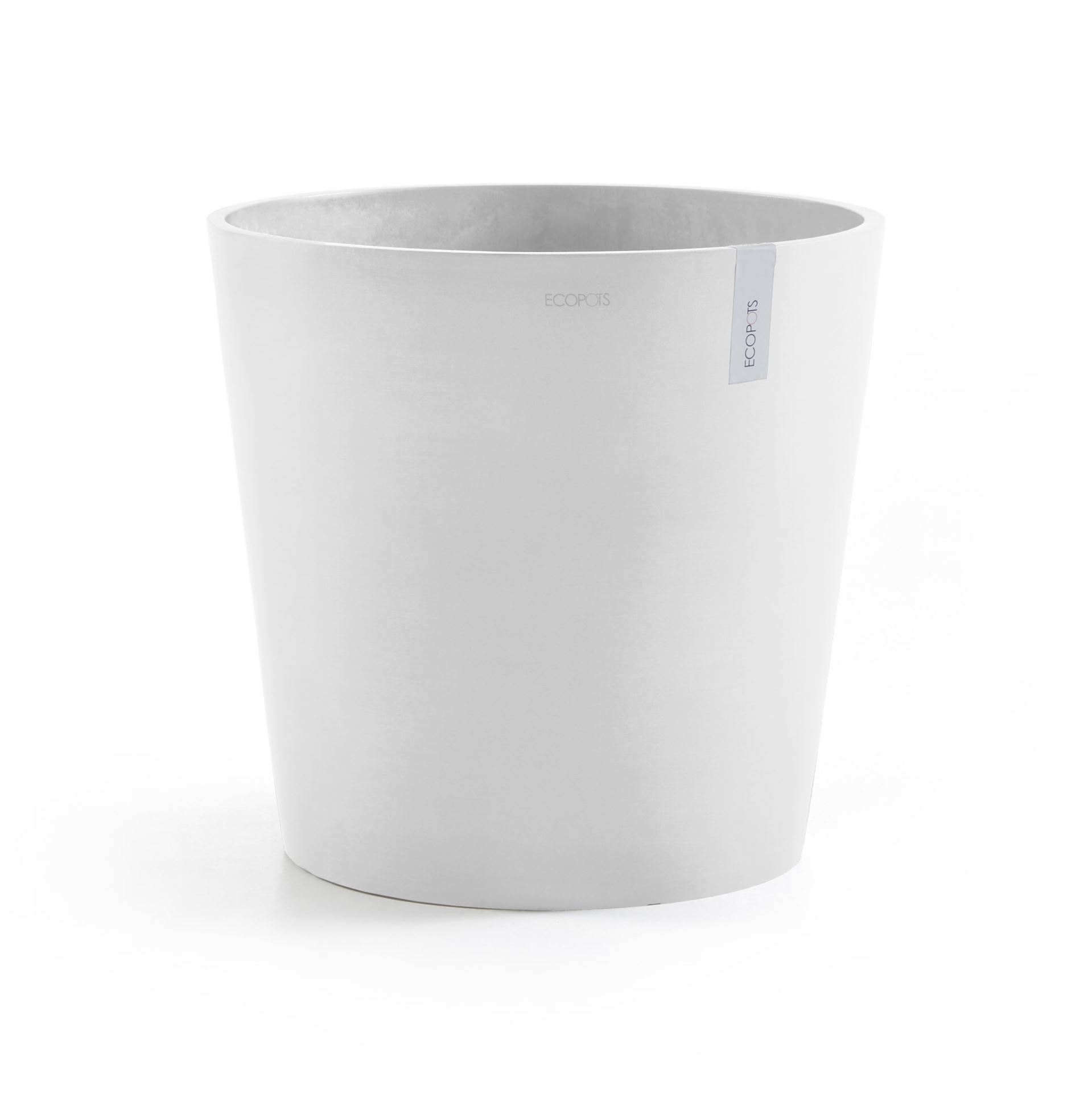 Ecopots bloempot Amsterdam 40 - Rond - Pure White - Diameter 40 x H34,5 cm