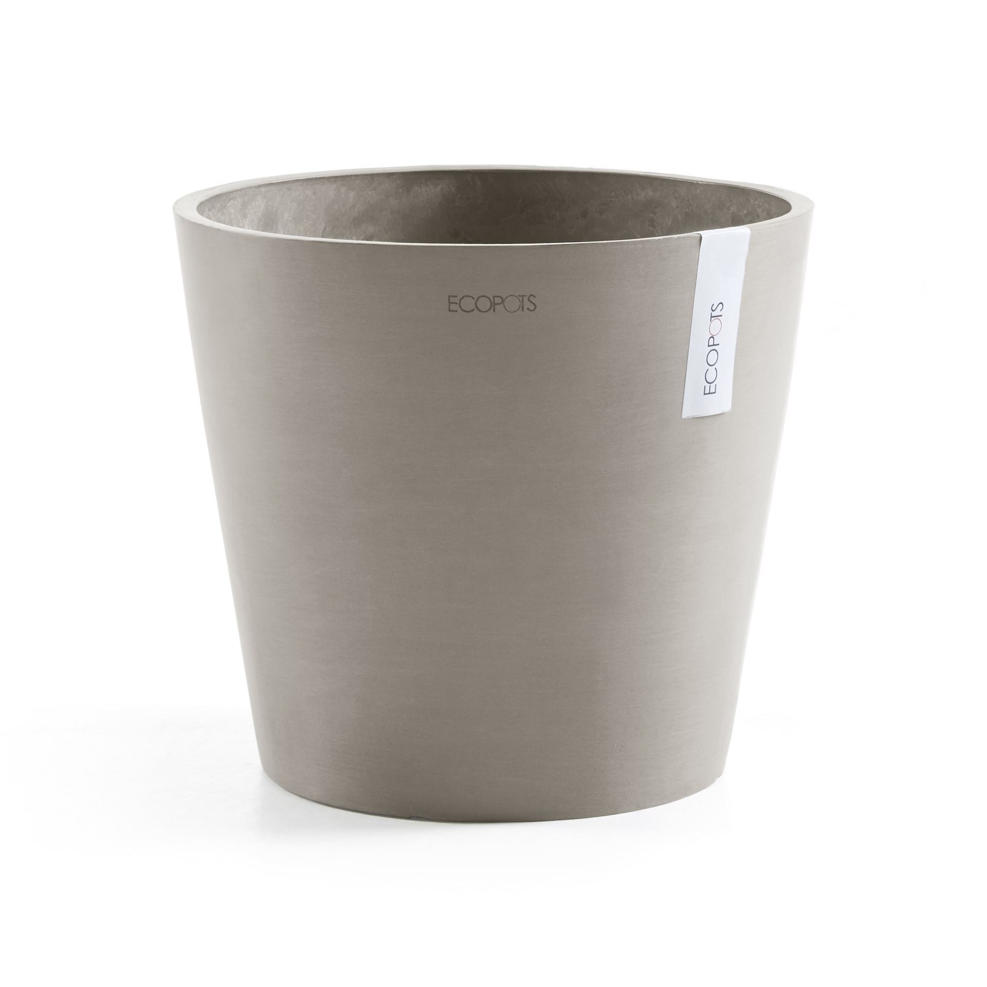 Ecopots bloempot Amsterdam 40 - Rond - Taupe - Diameter 40 x H34,5 cm