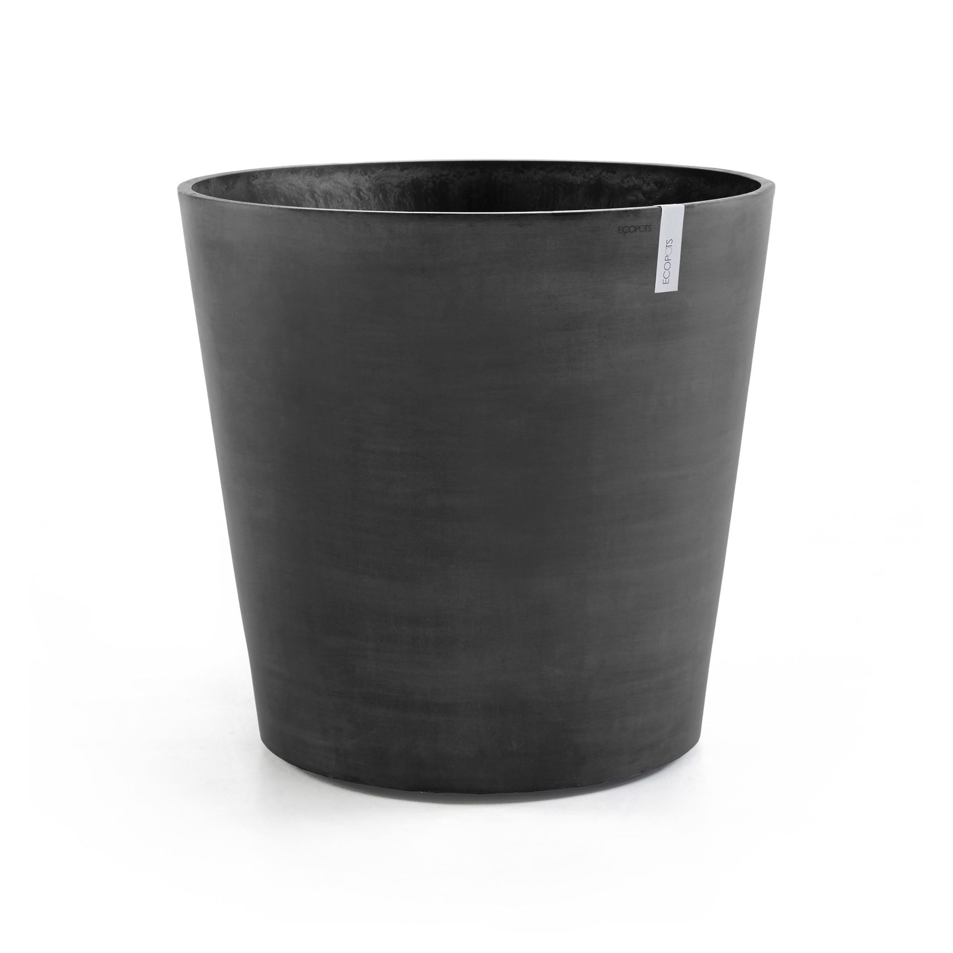 Ecopots Amsterdam Wheels 100 - Dark Grey -Ø100,2 x H88,7 cm - Ronde donkergrijze bloempot op wielen afbeelding
