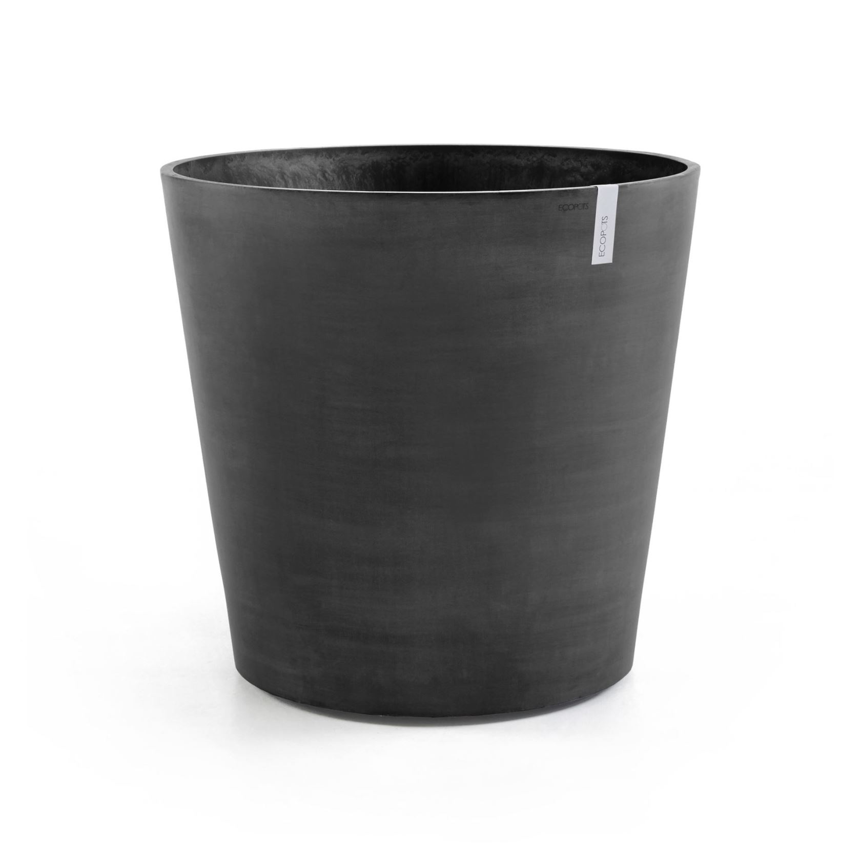 Ecopots bloempot Amsterdam Wheels 80 - Rond - Dark Grey - Diameter 80 x H74,2 cm