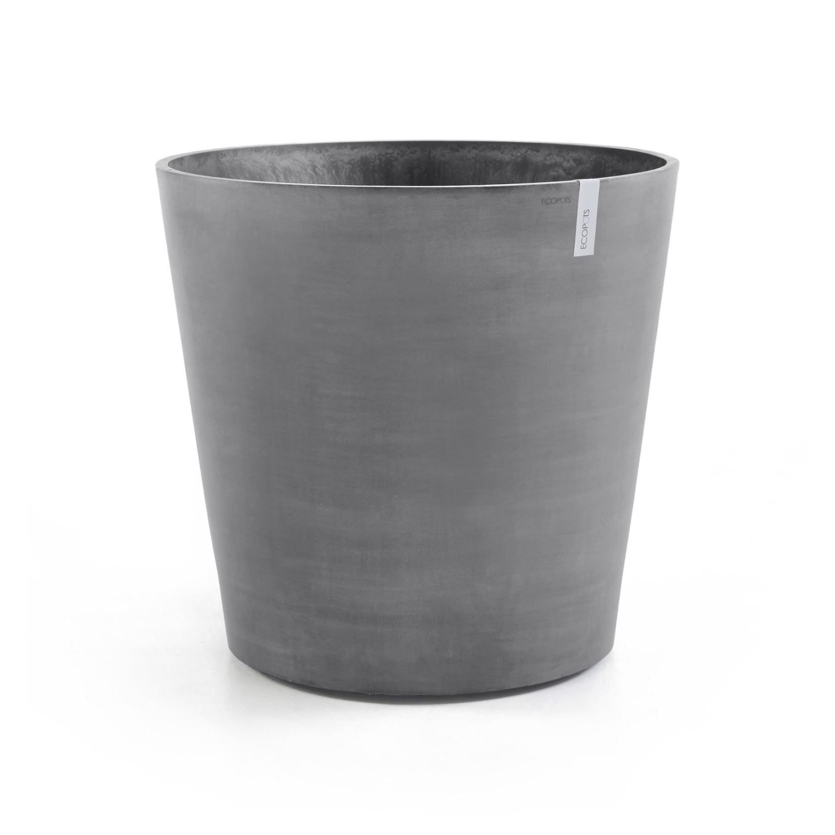 Ecopots bloempot Amsterdam Wheels 80 - Rond - Grey - Diameter 80 x H74,2 cm
